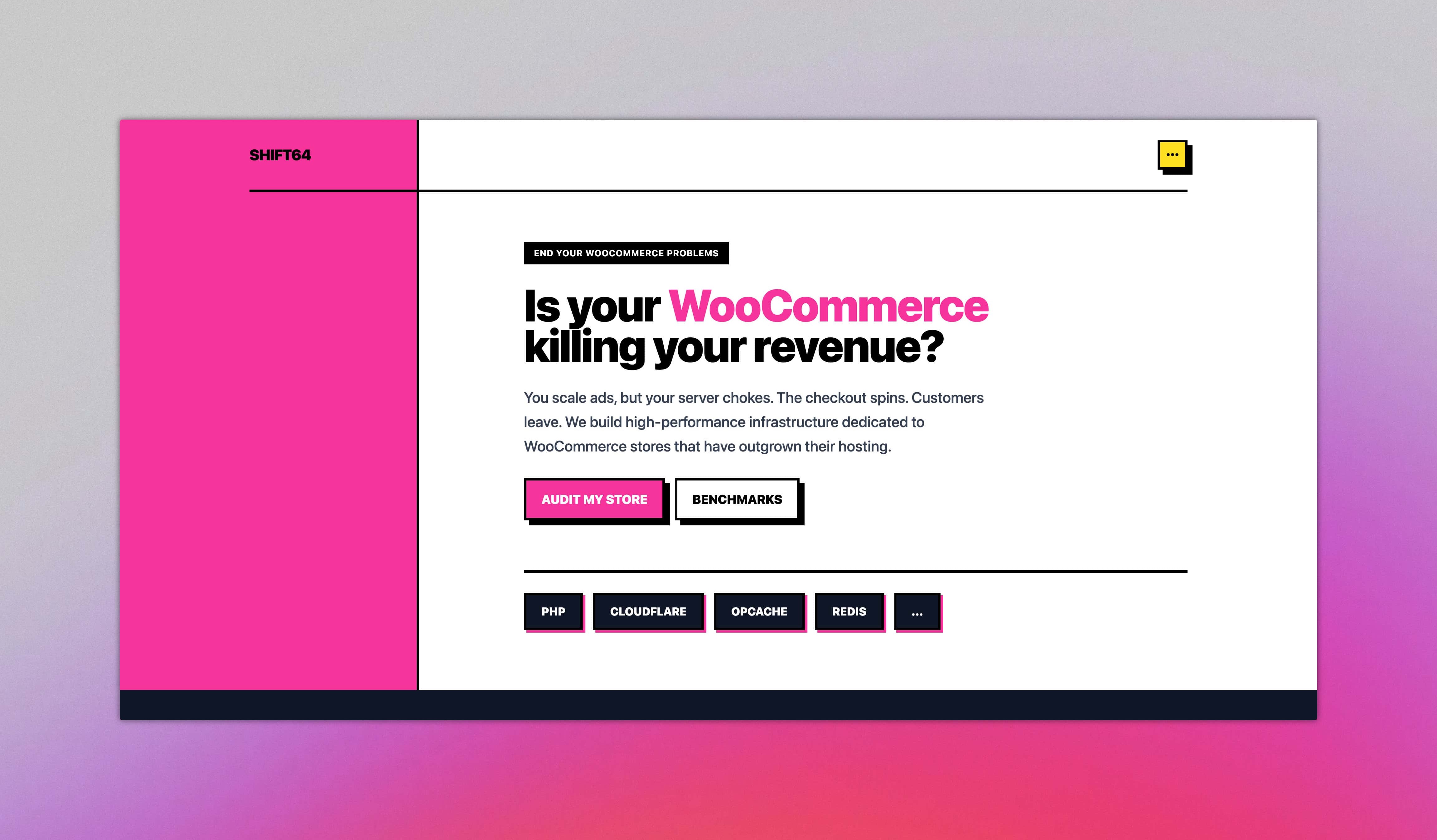 SHIFT64 Homepage Overview